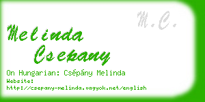 melinda csepany business card